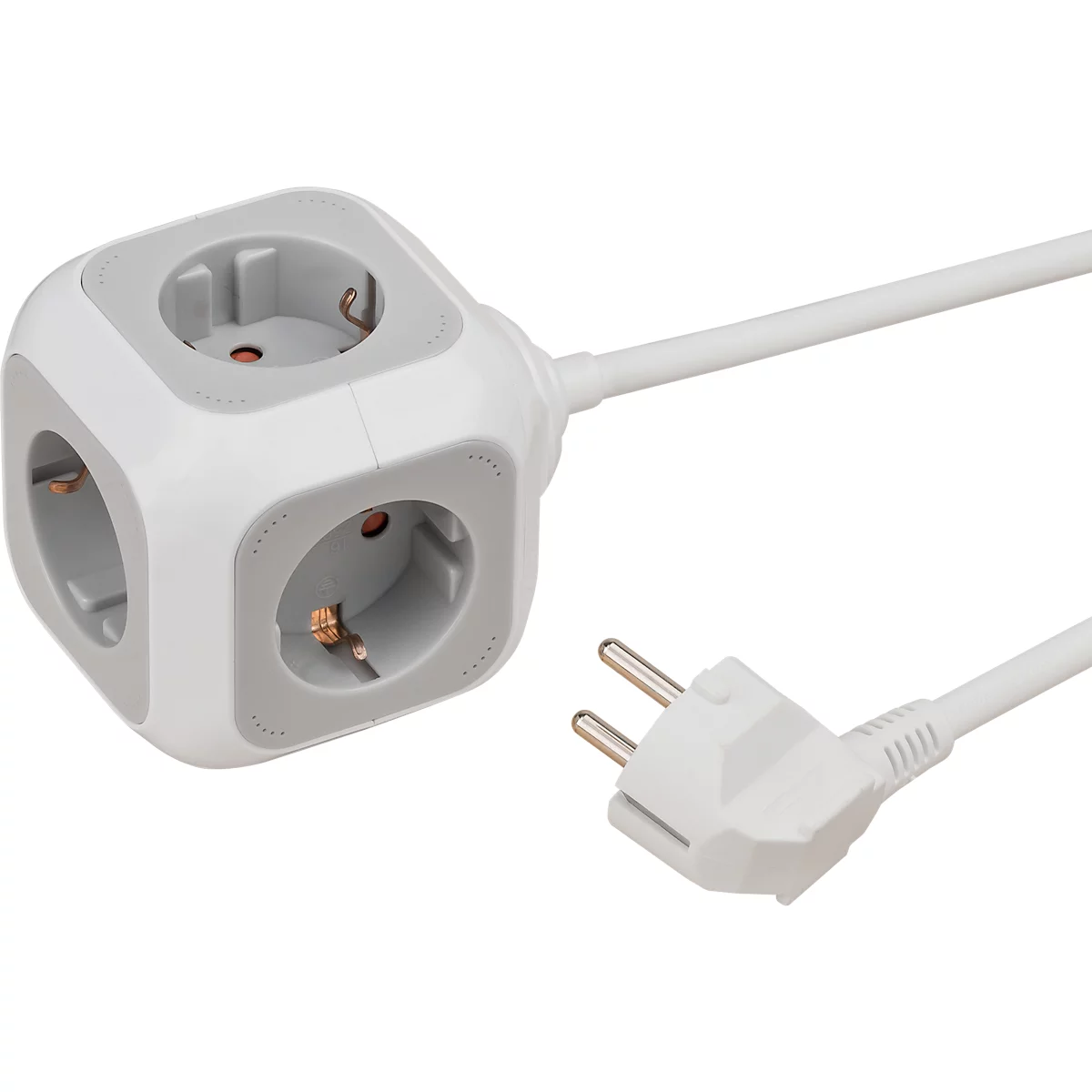 Brennenstuhl ALEA-Power contactdoosblok, 4 stopcontacten, 1,4 m kabel, tot 3680W, grijs/wit