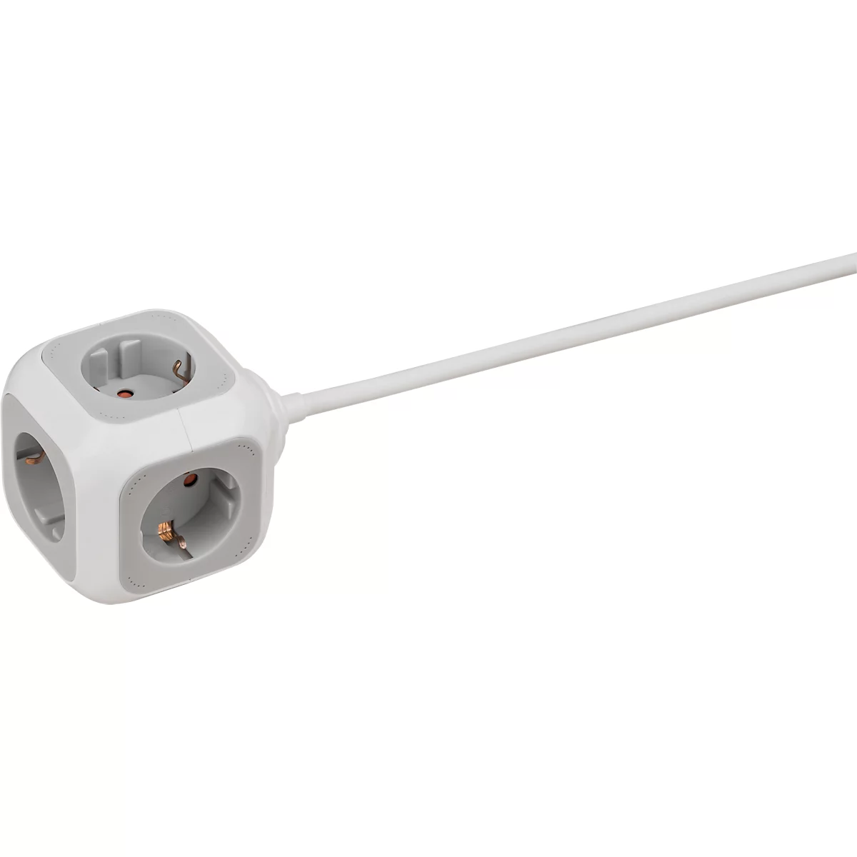 Brennenstuhl ALEA-Power contactdoosblok, 4 stopcontacten, 1,4 m kabel, tot 3680W, grijs/wit