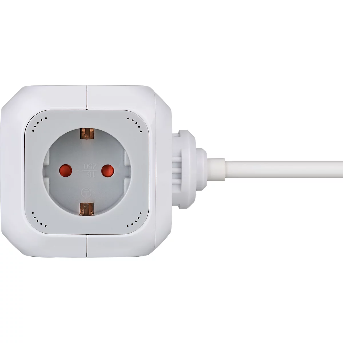 Brennenstuhl ALEA-Power contactdoosblok, 4 stopcontacten, 1,4 m kabel, tot 3680W, grijs/wit