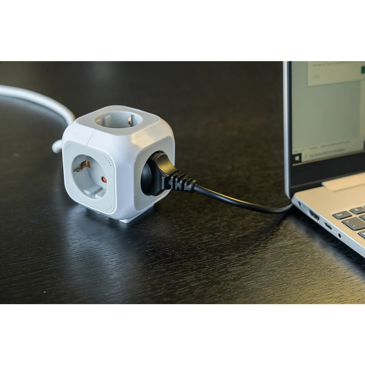 Brennenstuhl ALEA-Power contactdoosblok, 4 stopcontacten, 1,4 m kabel, tot 3680W, grijs/wit