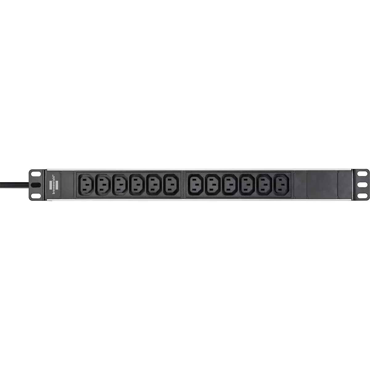 Close-up van een zwart netsnoer met connector. Op de kabel staat <VGEL> H05VV-F 3G1.5mm².