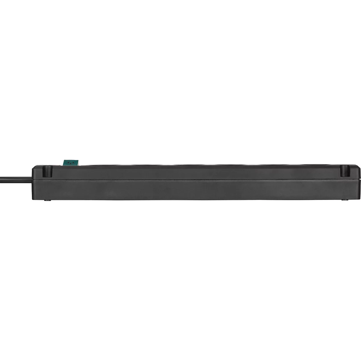 Brennenstuhl Bremounta contactdoosstrook, 5-voudig, 2 USB-poorten, 90° opstelling, 3 m kabel, veiligheidsschakelaar, L 80 x B 430 x D 70 mm, zwart