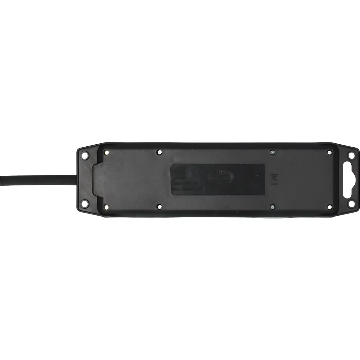 Brennenstuhl buitencontactdoosstrook, 3-voudig, met schakelaar, 2 m kabel, zelfsluitende afdekking, IP44, L 60 x B 340 x D 115 mm, zwart