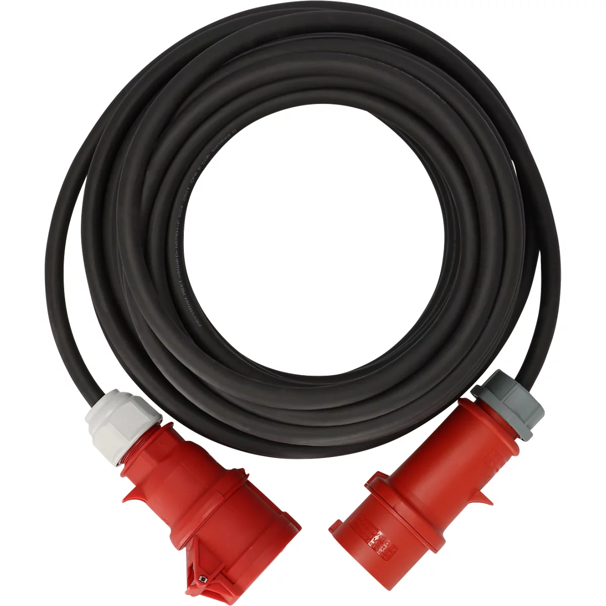 Brennenstuhl CEE Verlängerungskabel, 5-polig, mit Phasenwender, IP44, Gummi-Neopren, 400V/32A, für den Außenbereich, schwarz, 10 Meter