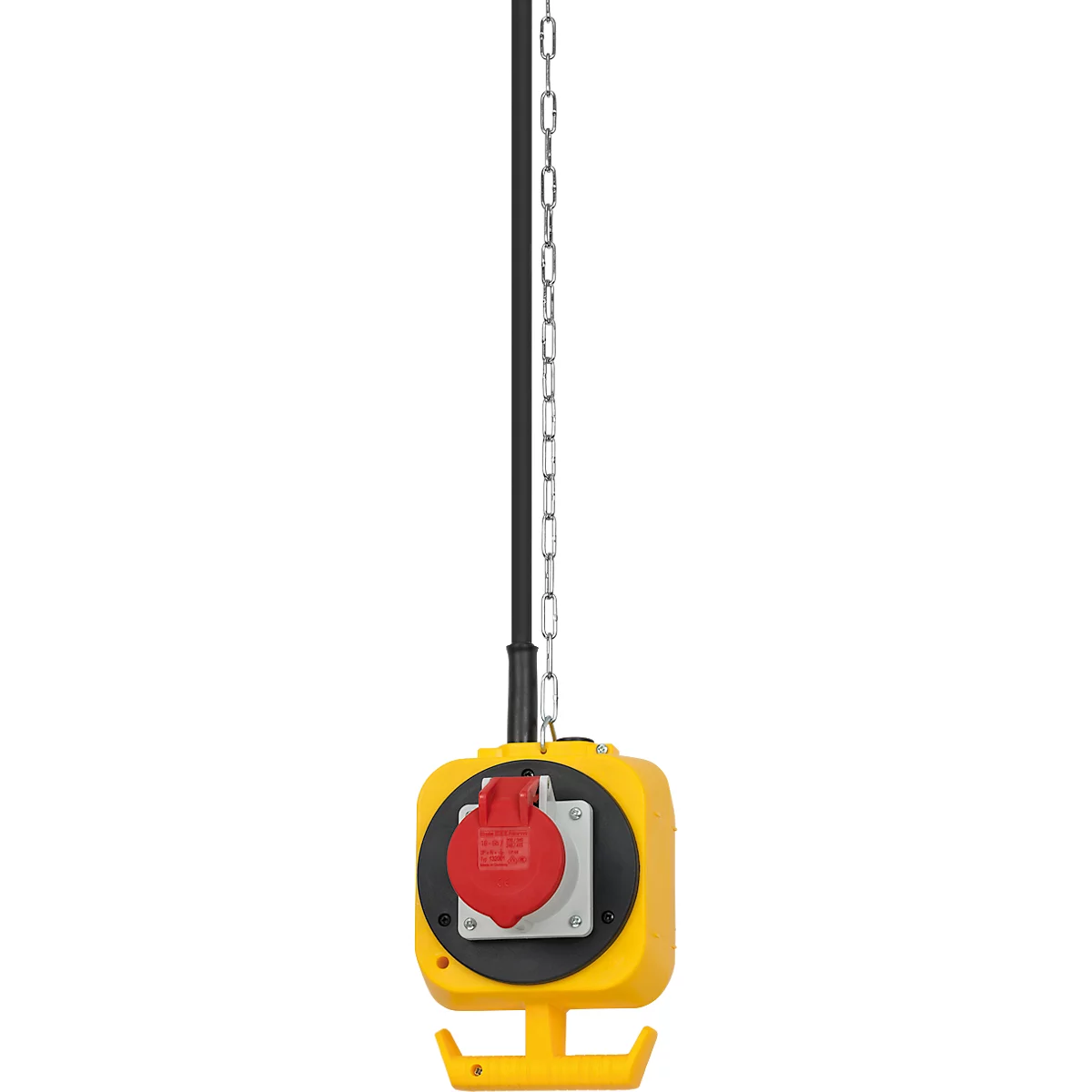 Brennenstuhl Distributeur de courant pendulaire, 1x CEE 400V/16A, 3x contact de protection 230V, longueur de câble 5 m, plastique, IP44, L 145 x l 140 x H 530 mm, jaune