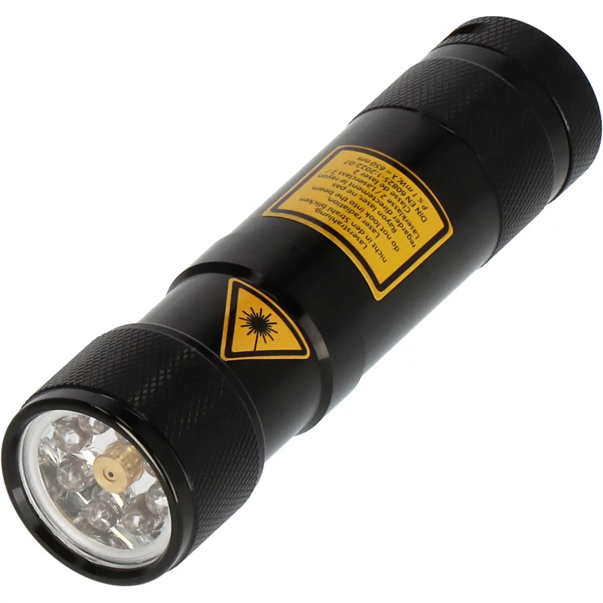 Rotes Rund mit weißem Batteriemotiv und Schriftzug "INCLUSIVE BATTERY".