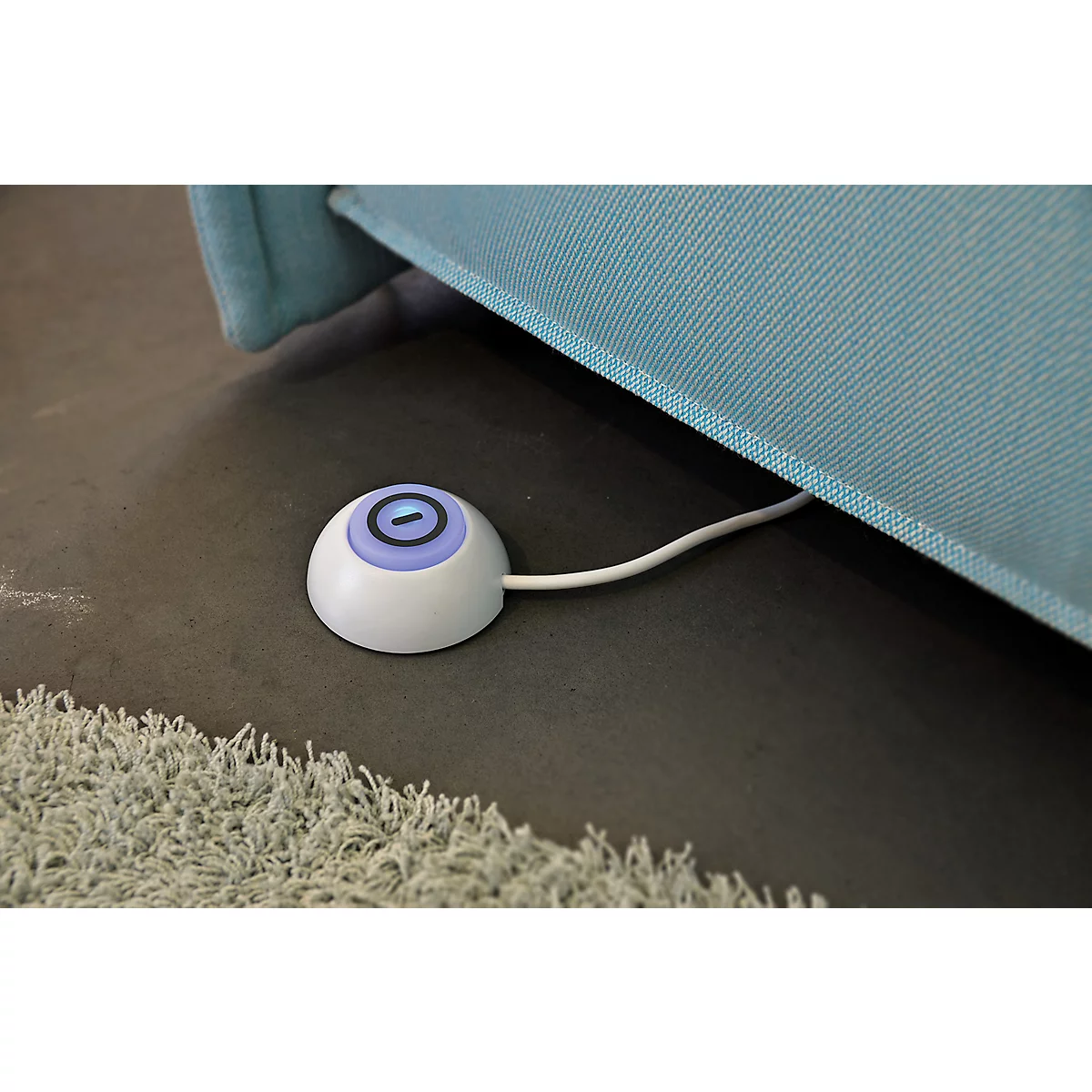 Brennenstuhl Eco Line Comfort Switch Adapter EL CSA 1, Steckdose mit beleuchtetem Fußschalter, 3500 W, erhöhter Berührungsschutz, L 82 x B 82 x T 82 mm, weiß