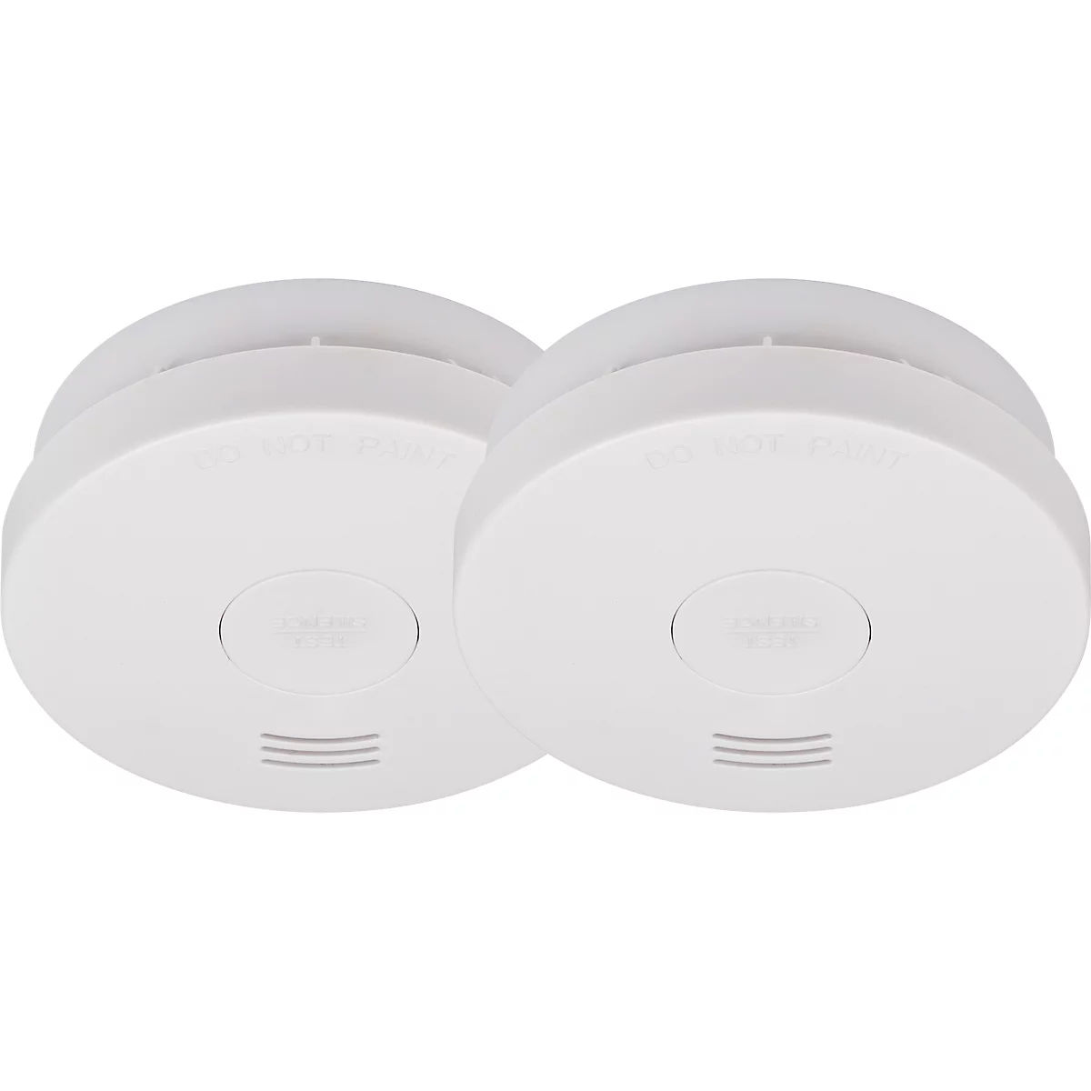 Brennenstuhl Feuermelder 2er-Set RML 3100, 10-Jahres-Batterie, 85 dB Alarmsignal, Stummschaltung, Q-Siegel, VdS-zertifiziert, ⌀ 100 x H 31 mm, weiss