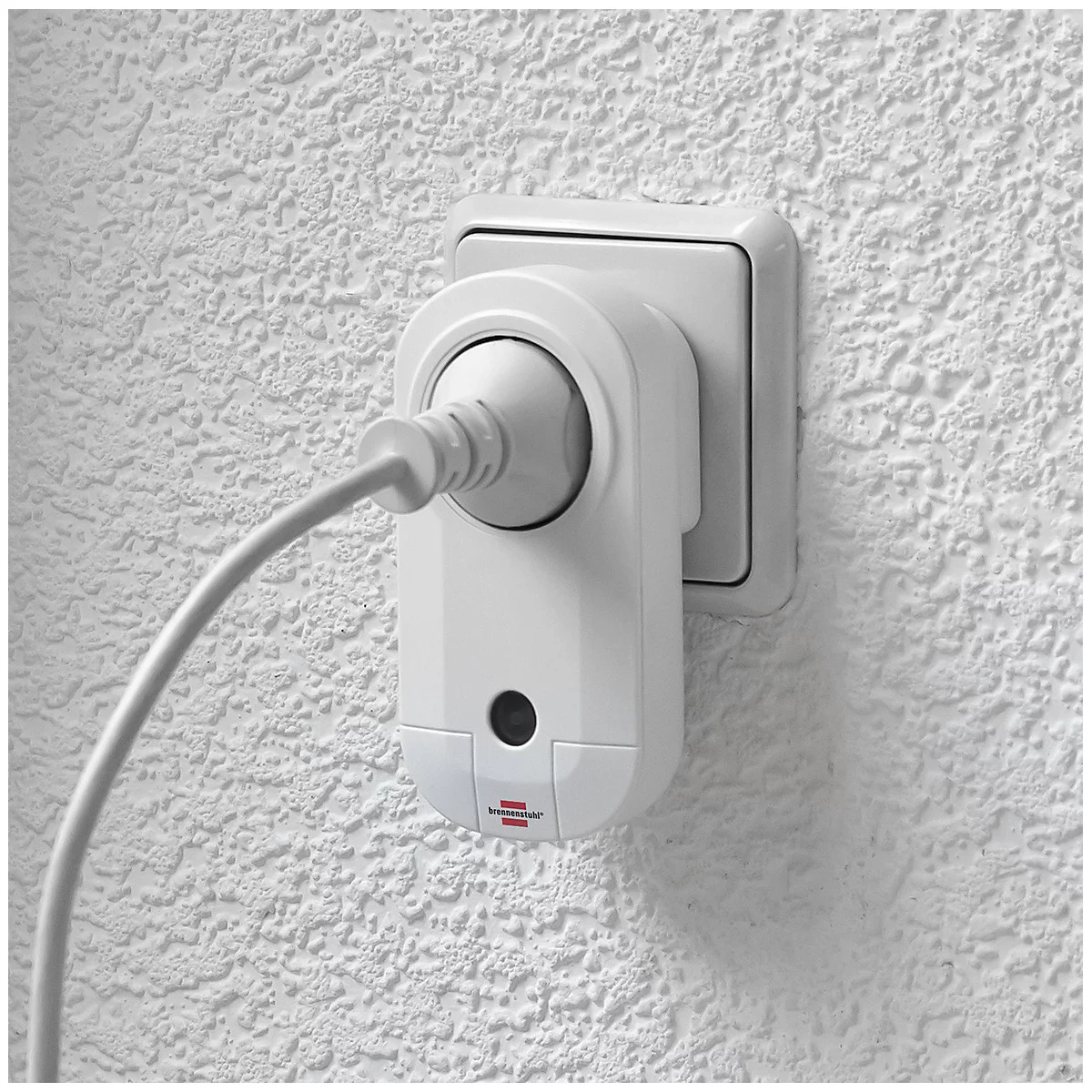 Brennenstuhl Funkschalt-Set RC CE1 3001, 3 Funksteckdosen, 1 Handsender, 25 m Reichweite, bis 1000 W, erhöhter Berührungsschutz, B 51 x H 115 mm, weiß, inkl. Batterien