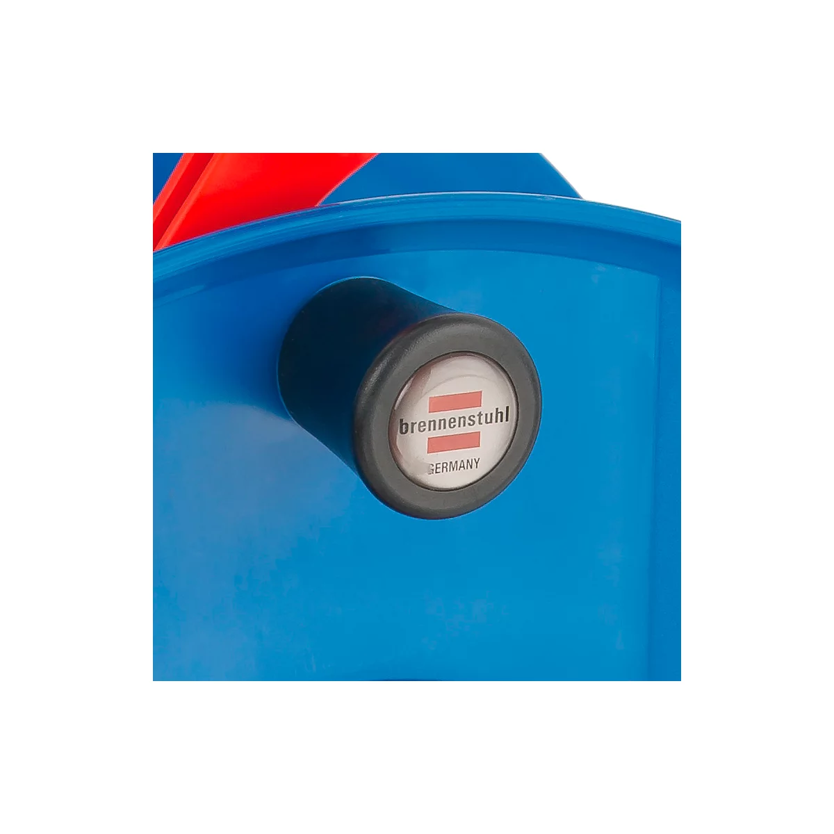 Brennenstuhl Garant Gewerbe-/Baustellen-Kabeltrommel, 25 m RN-Kabel, IP44, cablepilot Tragegriff, Drehgriff, L 190 x H 370 mm, blau/rot/schwarz
