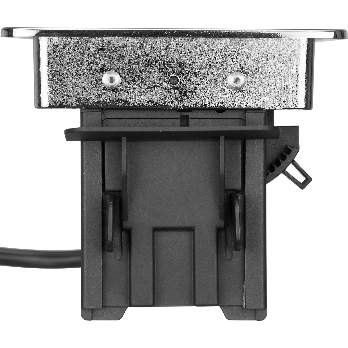Brennenstuhl Indesk Power USB-lader, 3 stopcontacten met aardingscontact, 2 USB-laadcontactdozen, inschuifbaar, 2 m kabel, zilver/zwart