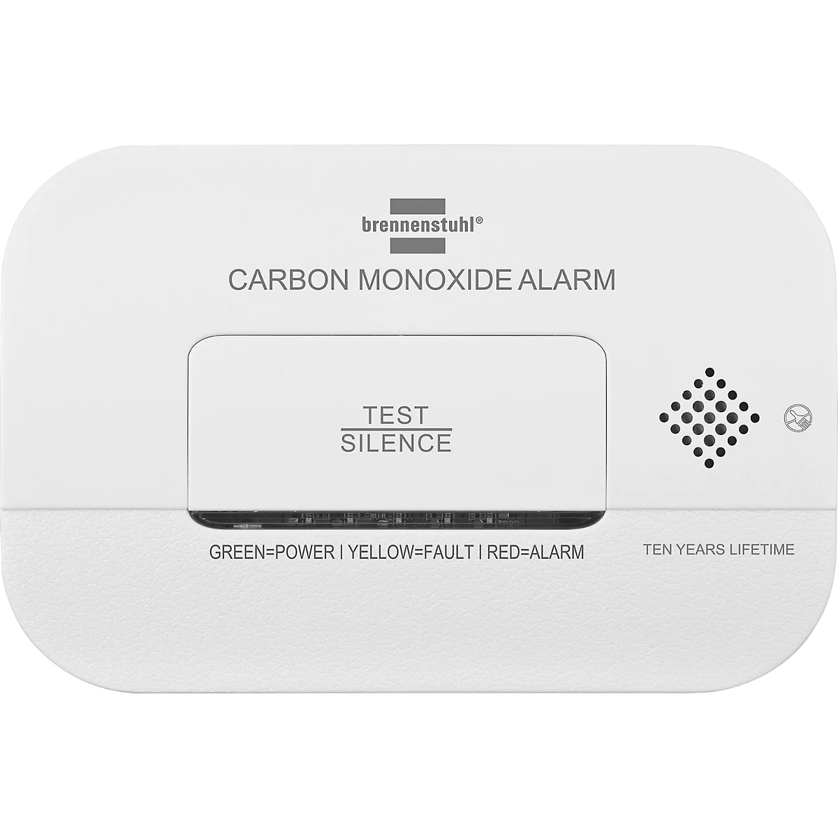 Brennenstuhl Kohlenmonoxid-Melder/CO-Melder CM A 3030, 85 dB Alarm, LED-Anzeige, optisches und akustisches Signal, B 120 x H 80 x T 37 mm, weiß, inkl. 2x AA Batterien