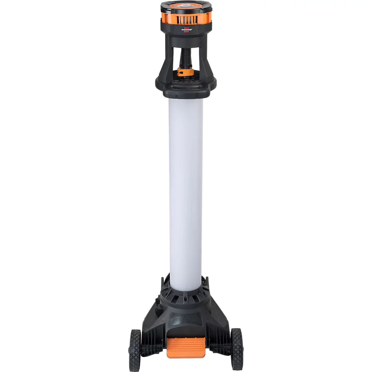 Brennenstuhl LED Baustrahler TU 23050 M, 360° Rundumlicht, Teleskopstrahler, 2 Schutzkontaktsteckdosen, IP54, Kabellänge 5m, B 430 x H 131 - 173 mm, schwarz/silber