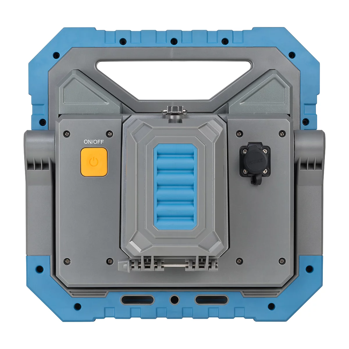 Brennenstuhl LED Hybrid Arbeitsstrahler BS 8050 MH, 82 W, Akku- und Netzbetrieb, dimmbar, 7900 lm, 5000K, IP55, L 310 x B 310 x H 180 mm, blau/grau