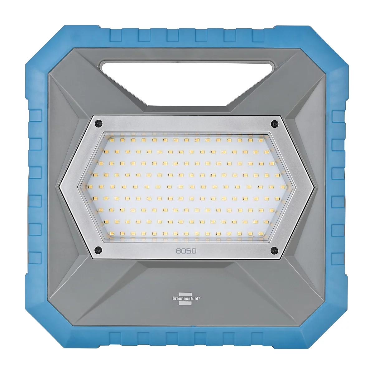 Brennenstuhl LED hybride werklamp BS 8050 MH, 82 W, batterij en netvoeding, dimbaar, 7900 lm, 5000K, IP55, L 310 x B 310 x H 180 mm, blauw/grijs
