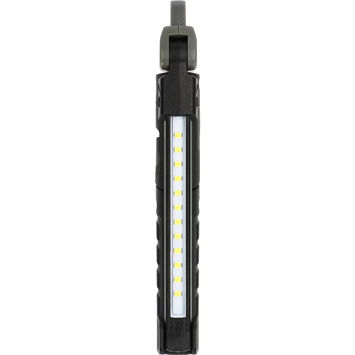 Symbole rond rouge avec connecteur USB blanc, symbole d'éclair et l'inscription USB RECHARGEABLE.