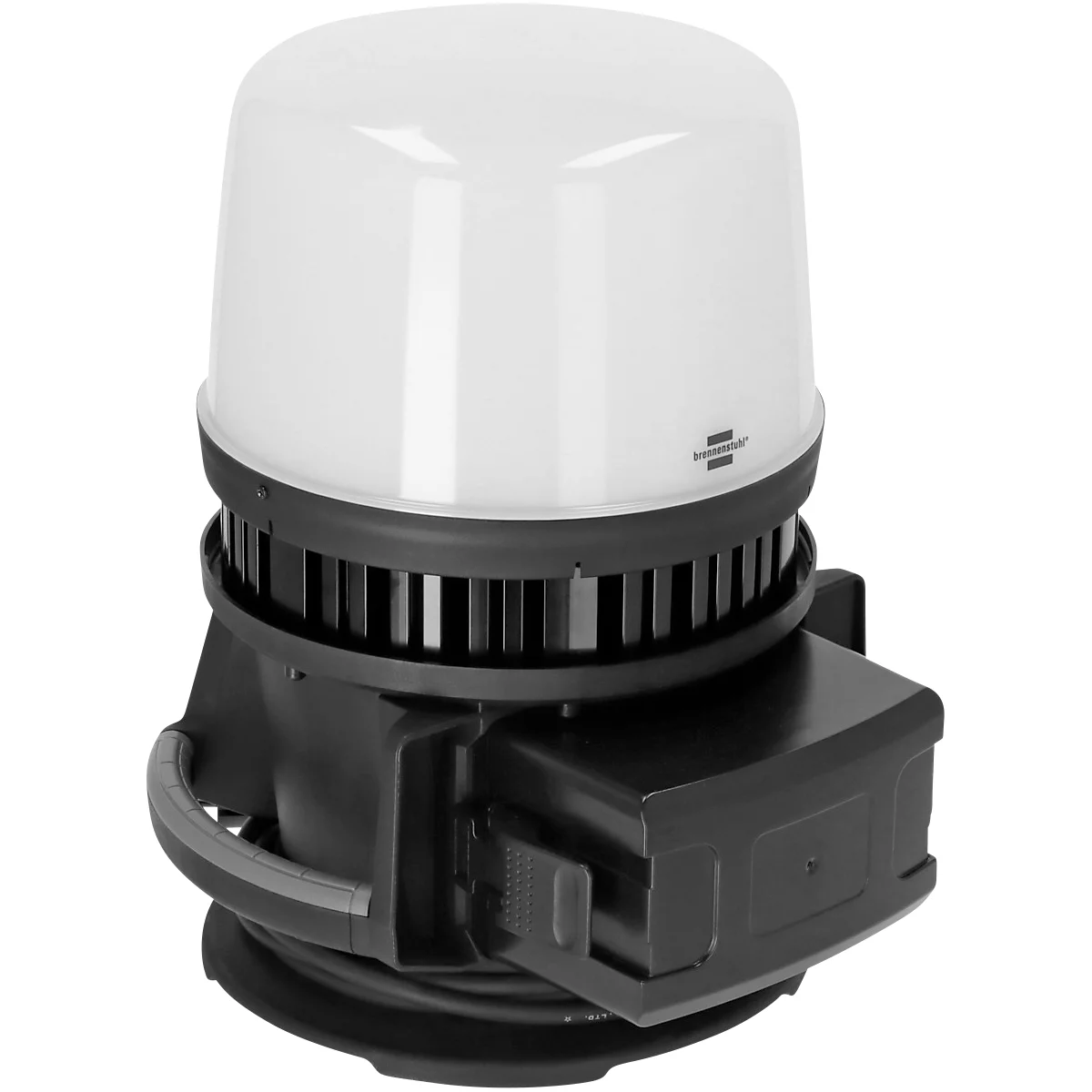 Brennenstuhl Multi Battery LED 360° Hybrid Baustrahler, Akku-Statusanzeige, 4 Schaltstufen, Netz- & Akkubetrieb, 100W, 12000 lm, IP54, schwarz