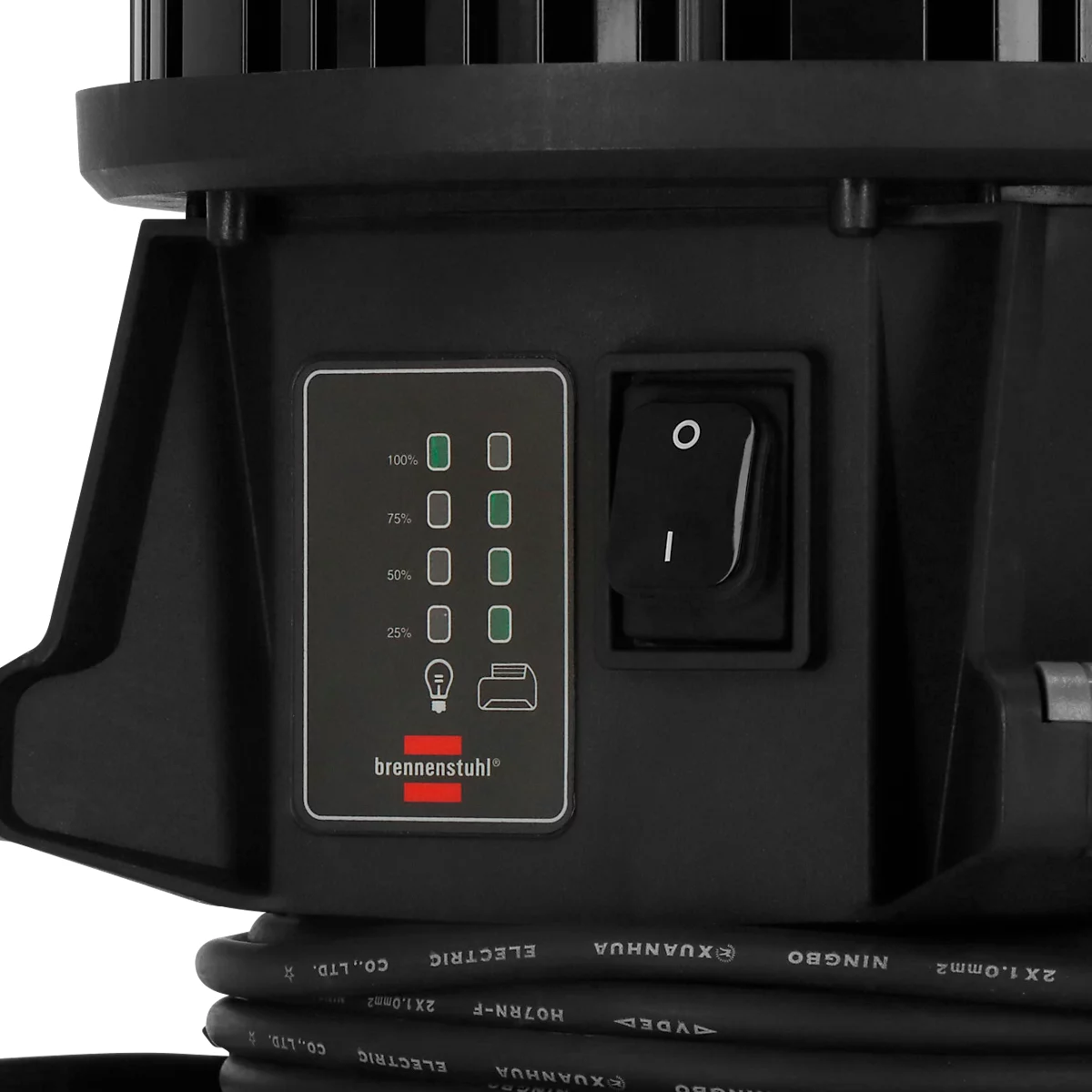 Brennenstuhl Multi Battery LED 360° Hybrid Baustrahler, Akku-Statusanzeige, 4 Schaltstufen, Netz- & Akkubetrieb, 100W, 12000 lm, IP54, schwarz