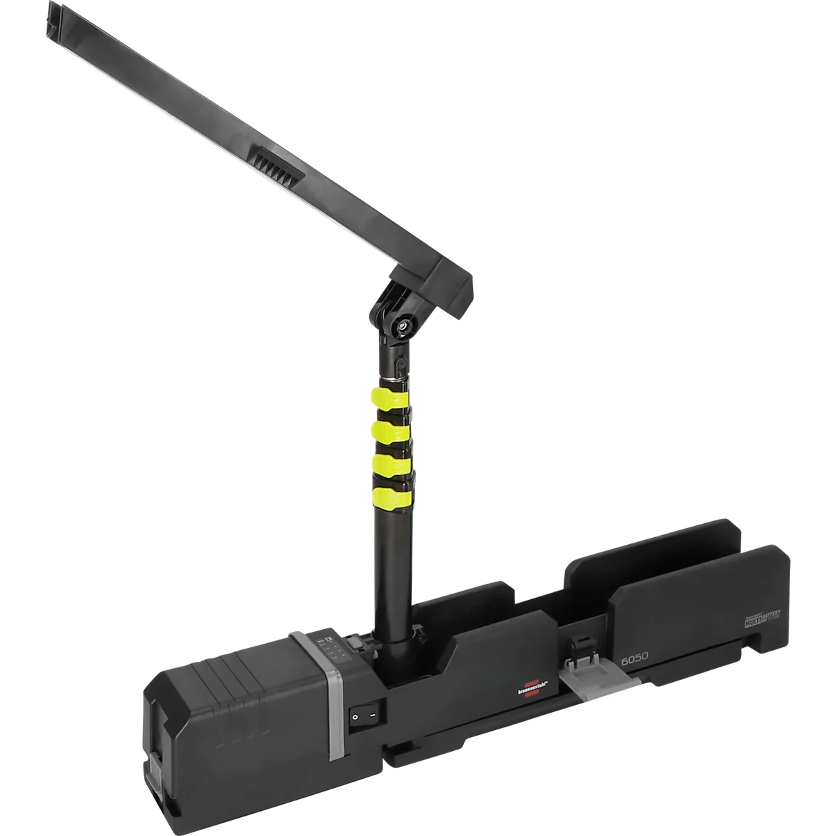 Brennenstuhl Multi Battery LED Akku-Arbeitsstrahler 6050 MA, 60W, 4 Schaltstufen, höhenverstellbar, mit Standfuss, 7700 lm, IP54, L 112 x B 698 x H 129 mm, schwarz