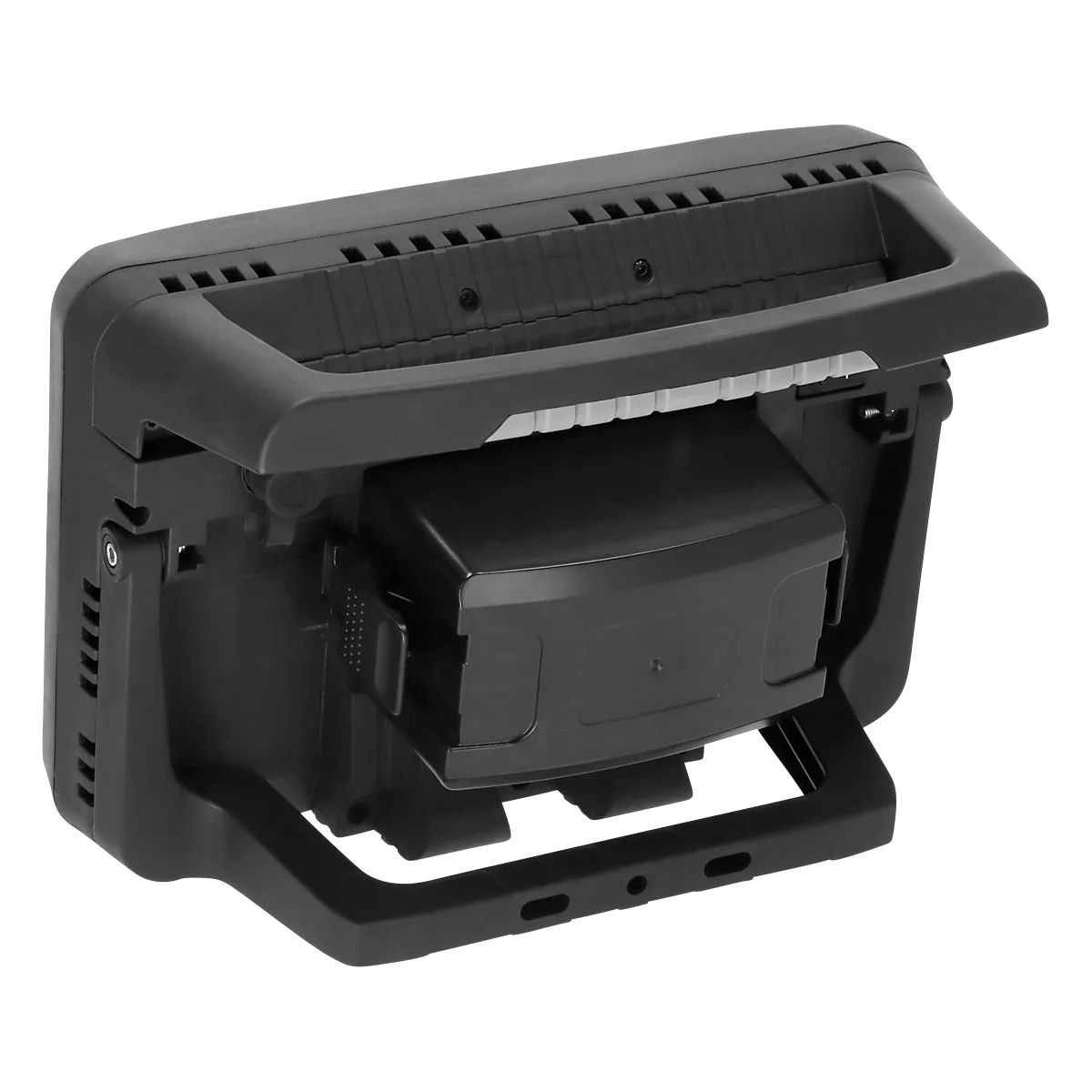Brennenstuhl Multi Battery LED Baustrahler 10050 MH, Akku- und Netzbetrieb, Batterieanzeige, ergonomischer Griff, 100W, 12500 lm, IP55, L 177 x B 354 x H 258 mm, schwarz