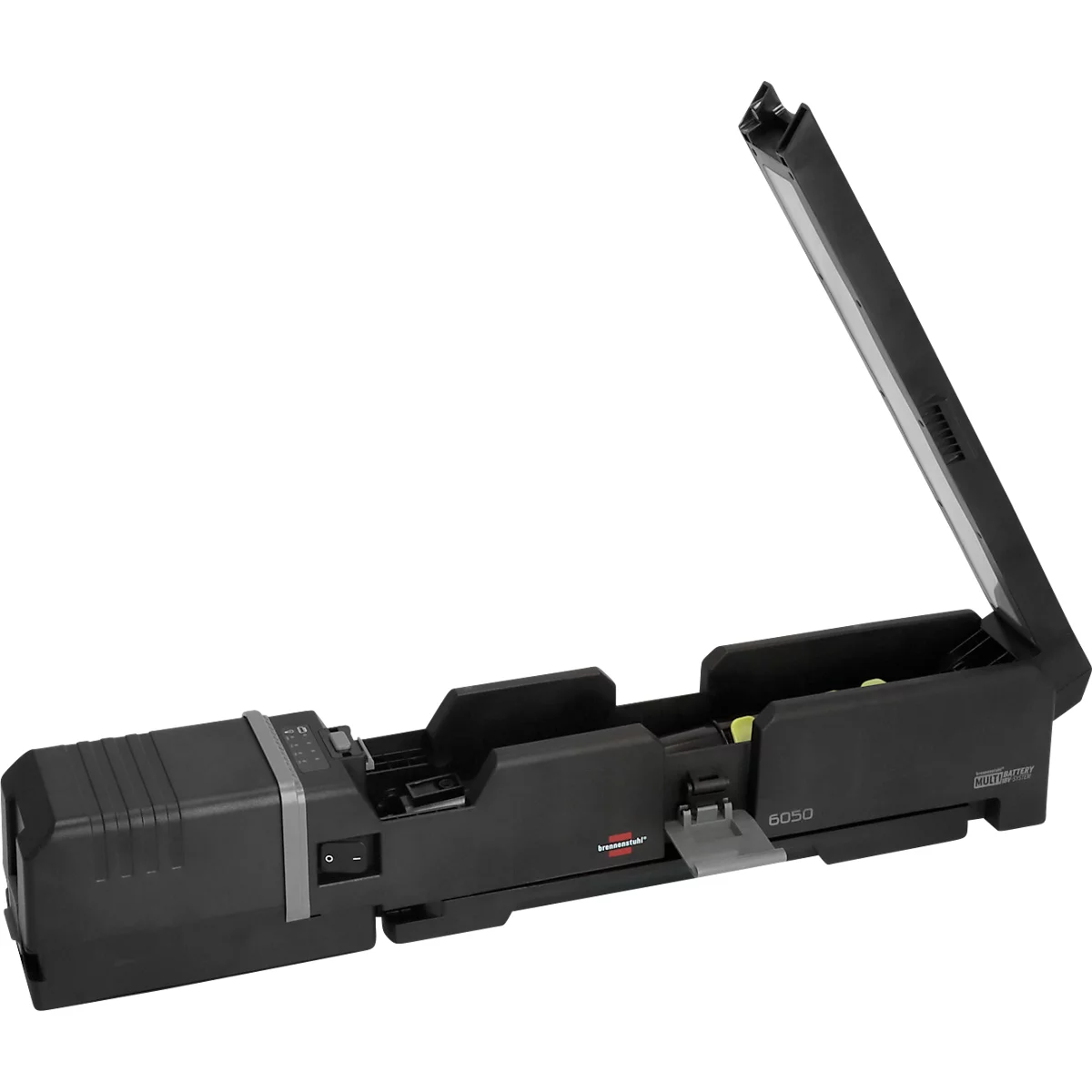 Brennenstuhl Multi Battery LED oplaadbare werklamp 6050 MA, 60W, 4 schakelstanden, in hoogte verstelbaar, met statief, 7700 lm, IP54, L 112 x B 698 x H 129 mm, zwart