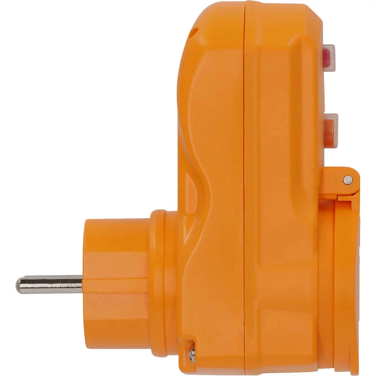 Brennenstuhl persoonlijke beschermingsadapter BDI-A 2 30, 16A, 3500W, aanraakbeveiliging, klapdeksel, tweepolige uitschakeling, voor gebruik buiten en binnen, L 105 x B 50 x H 95 mm, geel