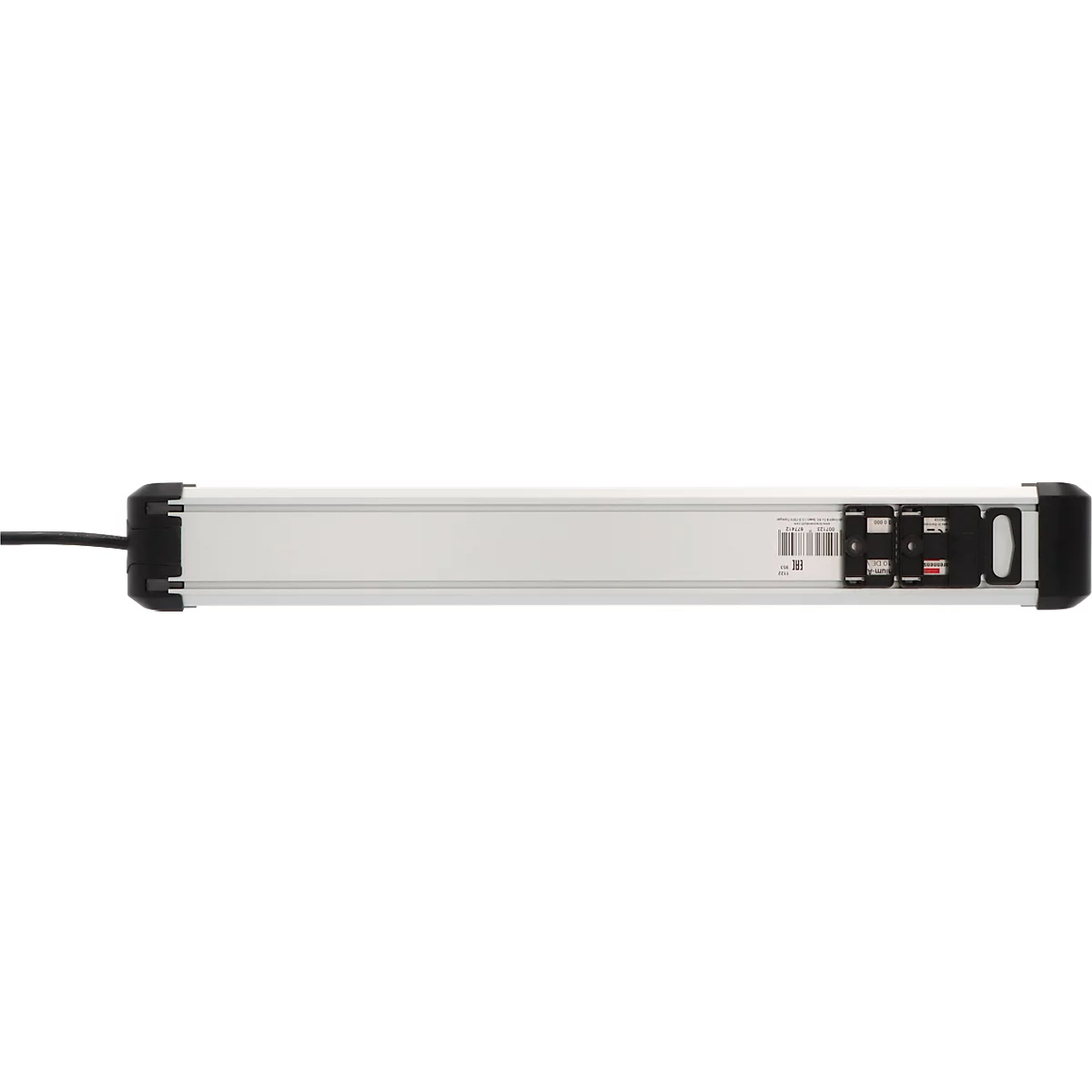 Brennenstuhl Premium-Alu-Line contactdoosstrook, 10-voudig, aluminium, 3m kabel, verlichte veiligheidsschakelaar, 45° opstelling, zwart/zilver