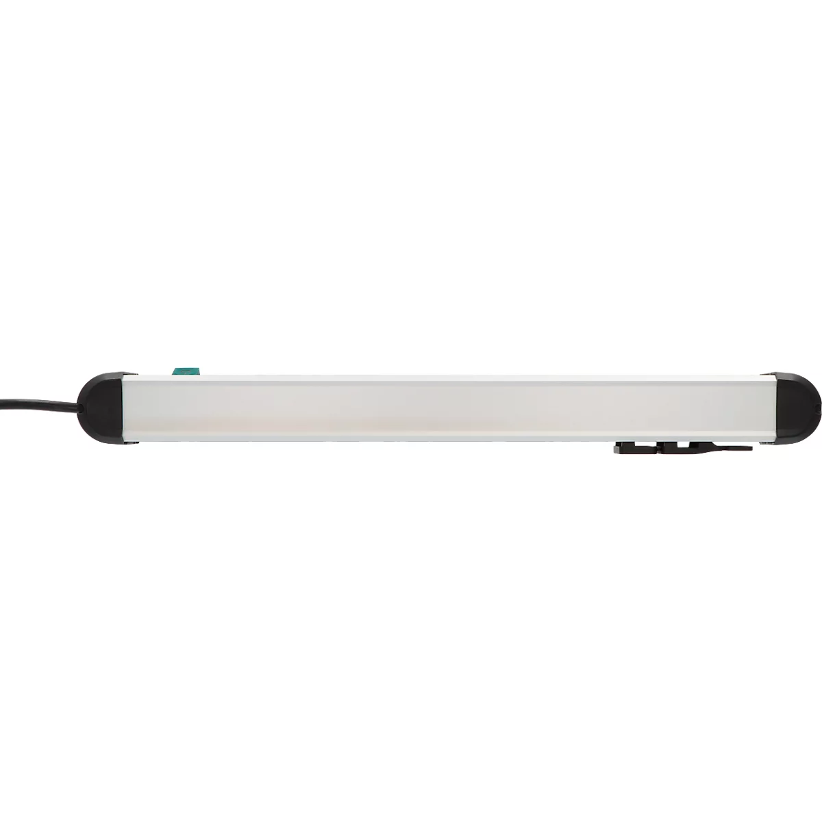 Brennenstuhl Premium-Alu-Line contactdoosstrook, 10-voudig, aluminium, 3m kabel, verlichte veiligheidsschakelaar, 45° opstelling, zwart/zilver