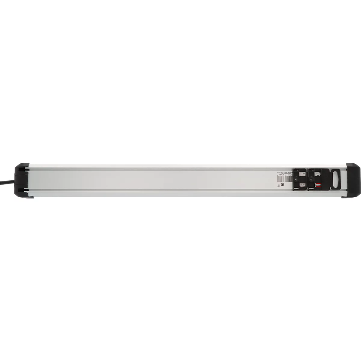 Brennenstuhl Premium-Alu-Line contactdoosstrook, 12-voudig, aluminium, 3m kabel, verlichte veiligheidsschakelaar, 45° opstelling, zwart/zilver