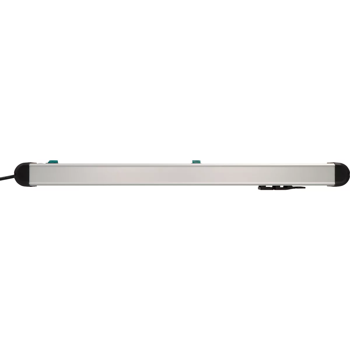 Brennenstuhl Premium-Alu-Line contactdoosstrook, 12-voudig, aluminium, 3m kabel, verlichte veiligheidsschakelaar, 45° opstelling, zwart/zilver