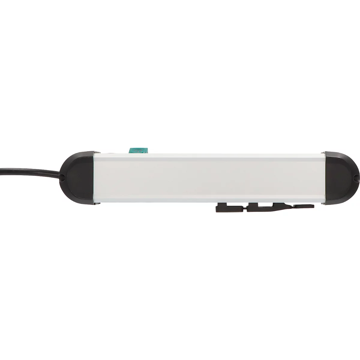 Brennenstuhl Premium-Alu-Line contactdoosstrook, 4-voudig, aluminium, 1,8m kabel, verlichte veiligheidsschakelaar, 45° opstelling, zwart/zilver