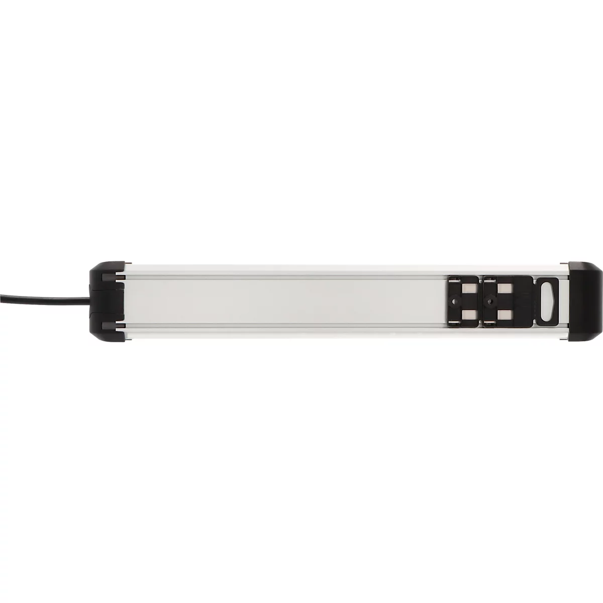 Brennenstuhl Premium-Alu-Line contactdoosstrook, 8-voudig, aluminium, 3m kabel, verlichte veiligheidsschakelaar, 45° opstelling, zwart/zilver