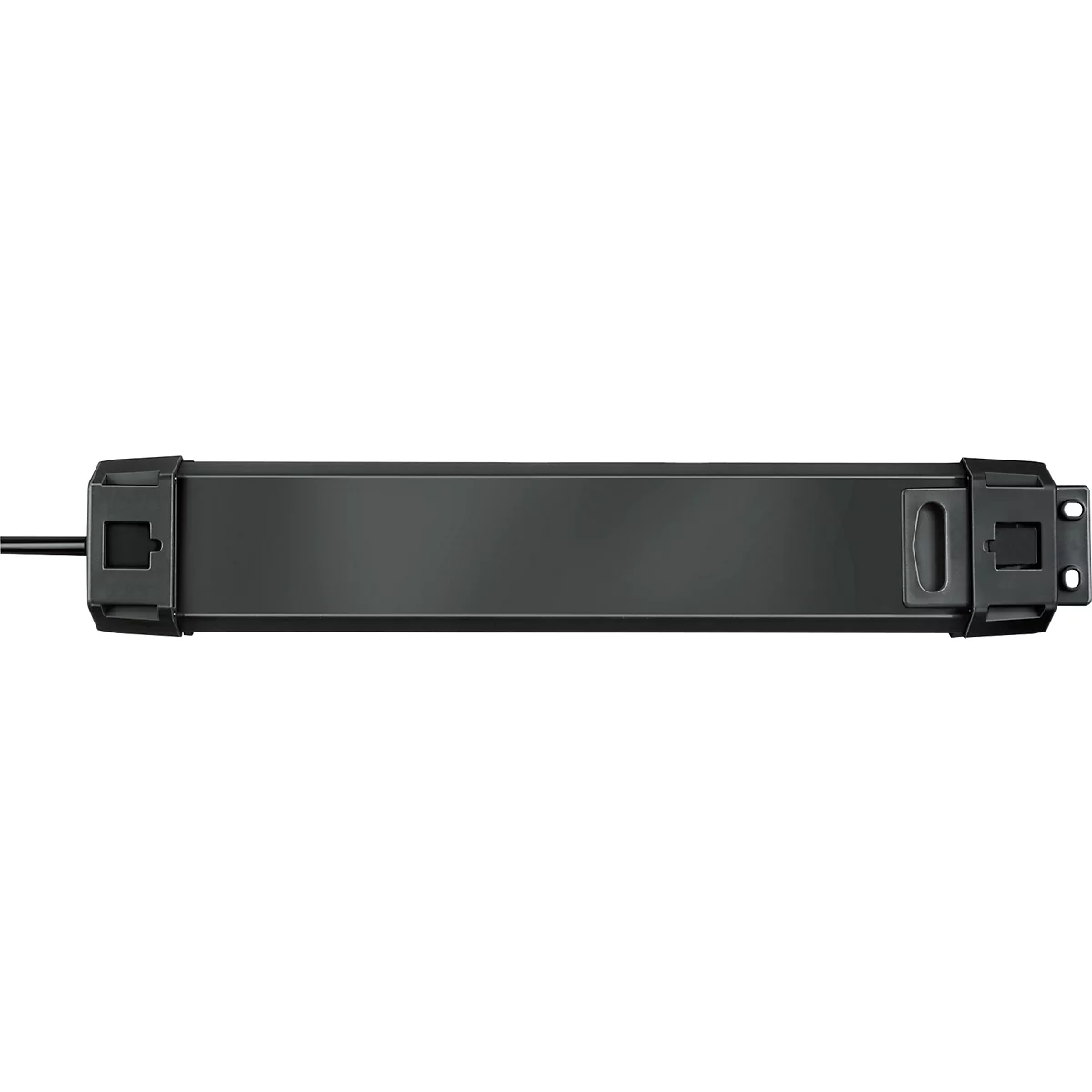 Brennenstuhl Premium-Line 4er-Steckdosenleiste, 1,8 m Kabel, 60.000A Überspannungsschutz, Sicherheitsschalter, L 448 x B 60 x T 120 mm, schwarz
