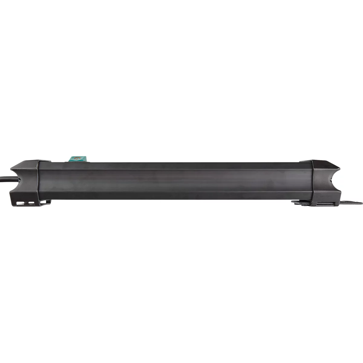 Brennenstuhl Premium-Line stekkerdoosstrook, 6-voudig, ophanginrichting, verlichte veiligheidsschakelaar, 45°-opstelling, lichtgrijs/zwart