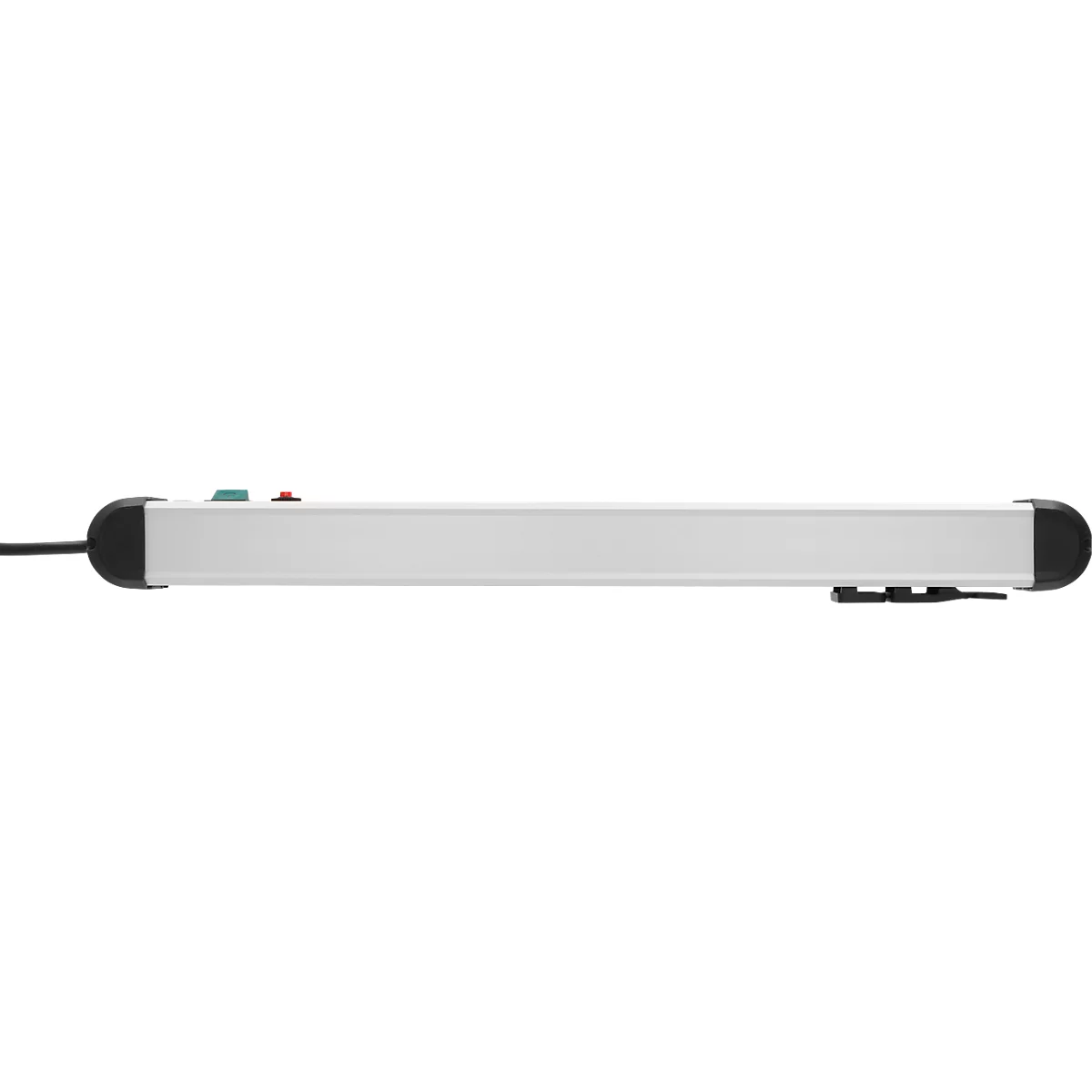 Brennenstuhl Premium-Protect-Line 6-fach Steckdosenleiste, 3 m Kabel, 60.000A Überspannungsschutz, 2 USB-Ports, eloxiertes Aluminium, schwarz/alusilber