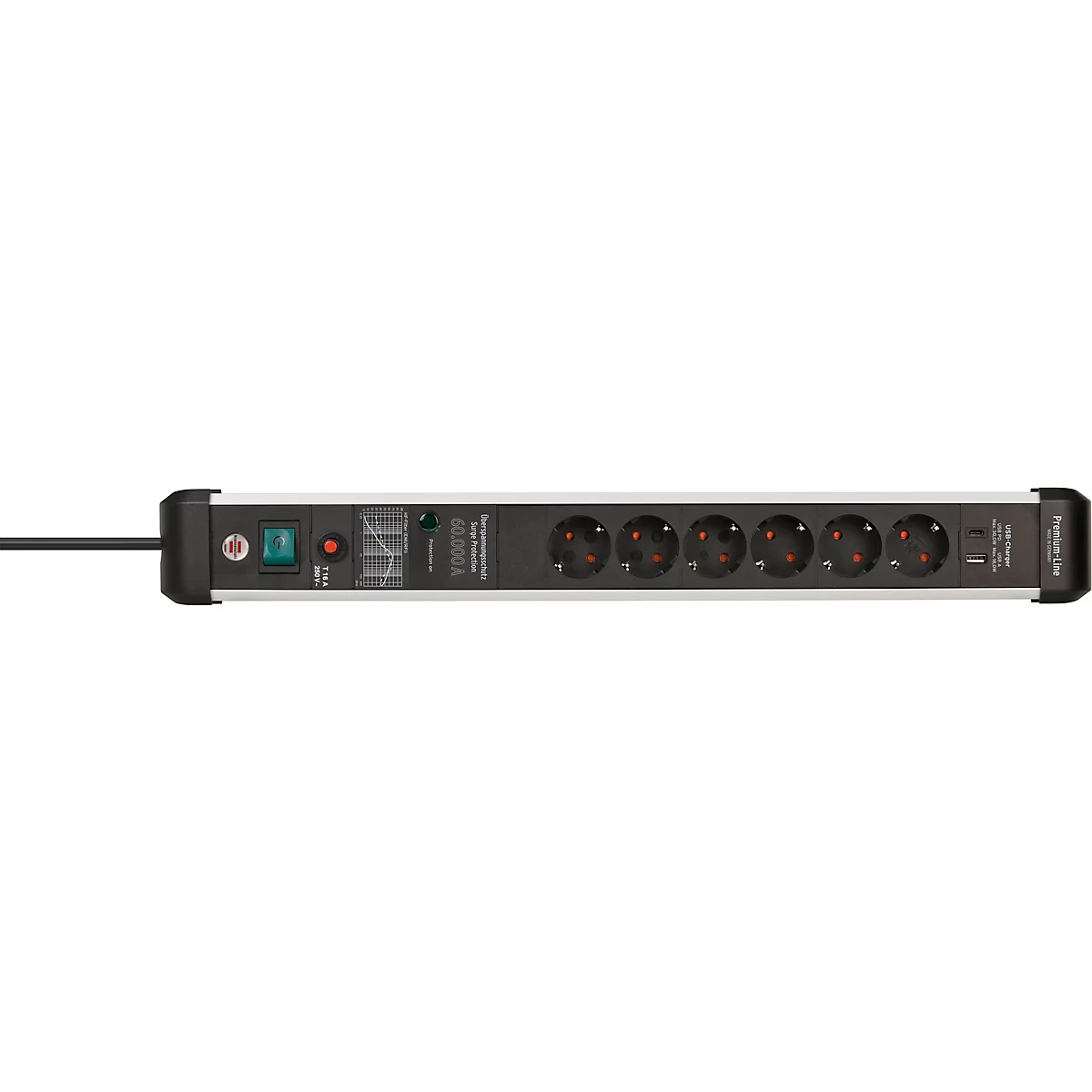 Rode cirkel met witte USB-poort en tekst USB CHARGER.
