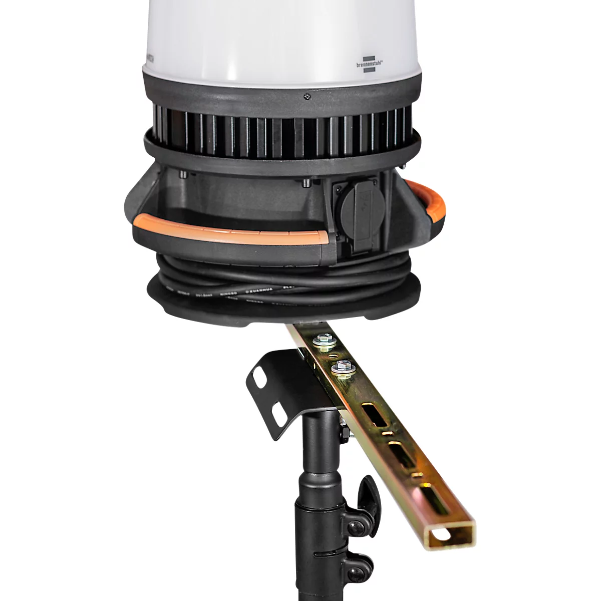 Brennenstuhl professionalLINE LED Baustrahler ORUM 12050, 3 Schaltstufen, 360° Abstrahlwinkel, 12600 lm, IP54, IK08, L 280 x B 280 x H 345 mm, schwarz