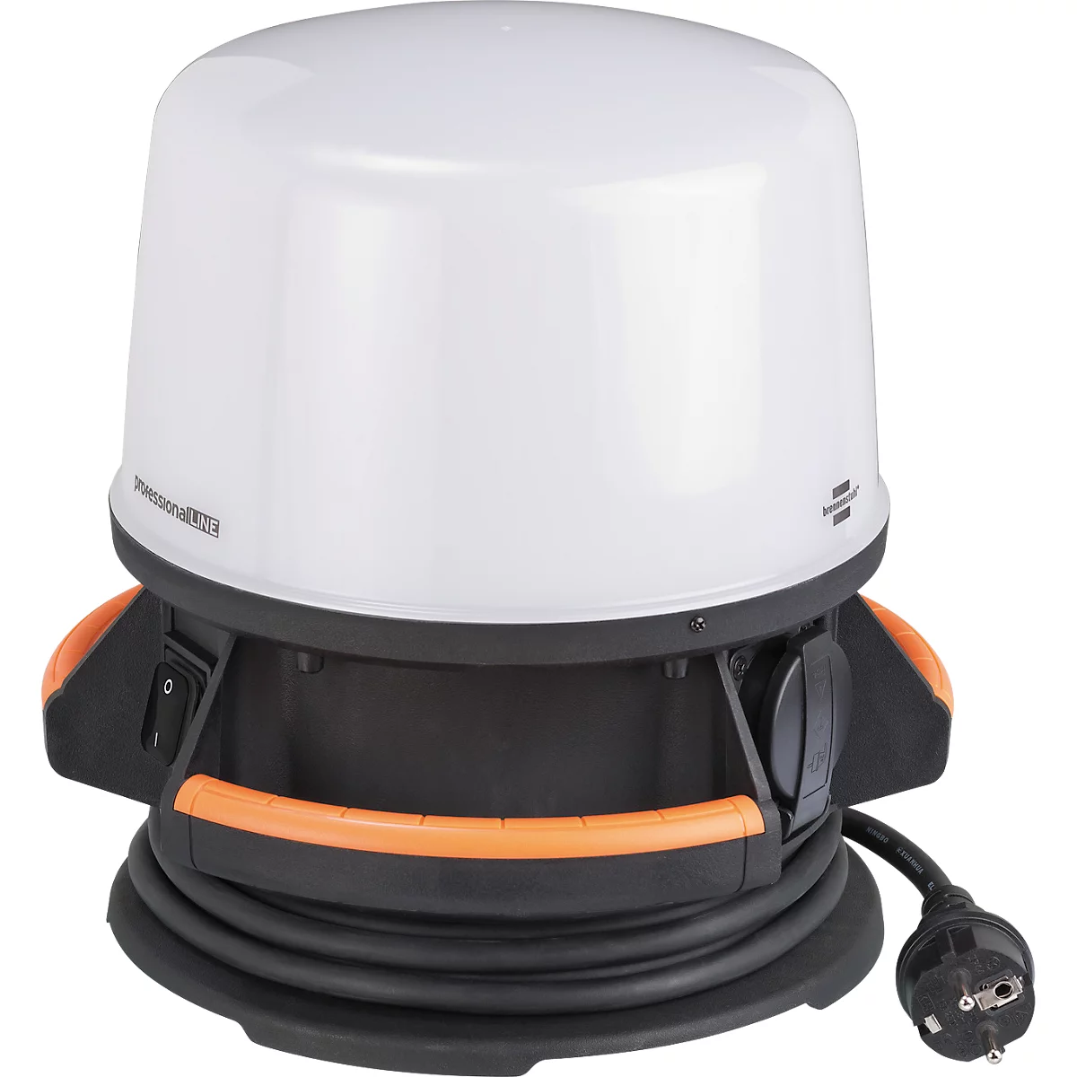 Brennenstuhl professionalLINE LED Baustrahler ORUM 5050 M, 360° Abstrahlwinkel, 5800 lm, IP54, IK08, L 280 x B 280 x H 286 mm, schwarz