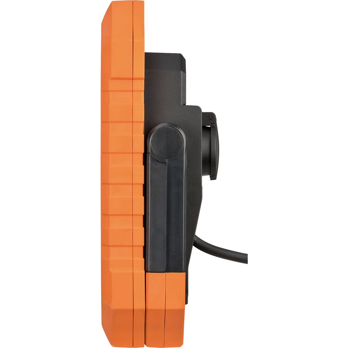 Brennenstuhl professionalLINE LED Baustrahler X 8050 M, 8900 lm, 80 W, spritzwassergeschützt, mit Deckel, dimmbar, Haltebügel, Innen- & Aussen, IP54, 109 x B 310 x 305 mm, orange/schwarz