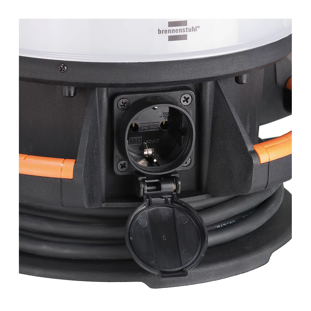Brennenstuhl professionalLINE LED bouwspot ORUM 5050 M, 360° stralingshoek, 5800 lm, IP54, IK08, L 280 x B 280 x H 286 mm, zwart