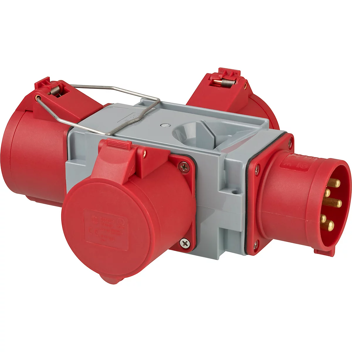 Casque jaune dans un cercle rouge avec les mots 'SPECIAL' et 'ROBUST'.