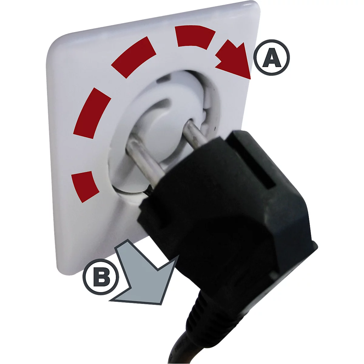 Brennenstuhl Schuko contactdoos aanrakingsbeveiliging, voor stekker type F, transparant, 6 stuks