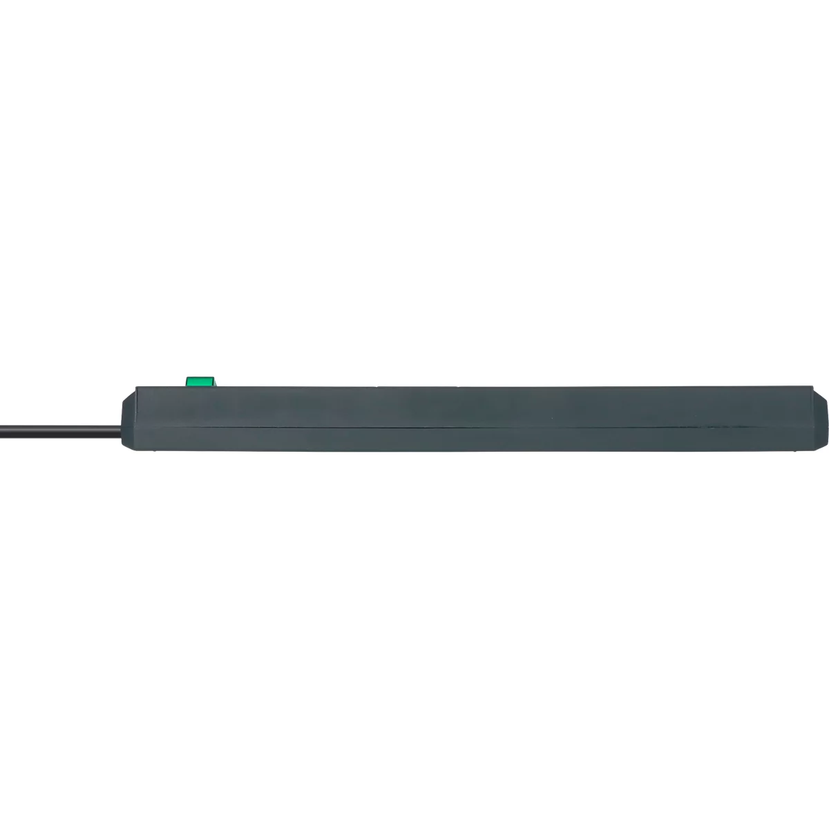 Brennenstuhl Secure-Tec 6-fach-Steckdosenleiste, Sicherheitsschalter, Automatik-Schaltsystem, Überspannungsschutz bis 19.500 A, 3 m Kabel, L 485 x B 65 x T 105 mm, anthrazit