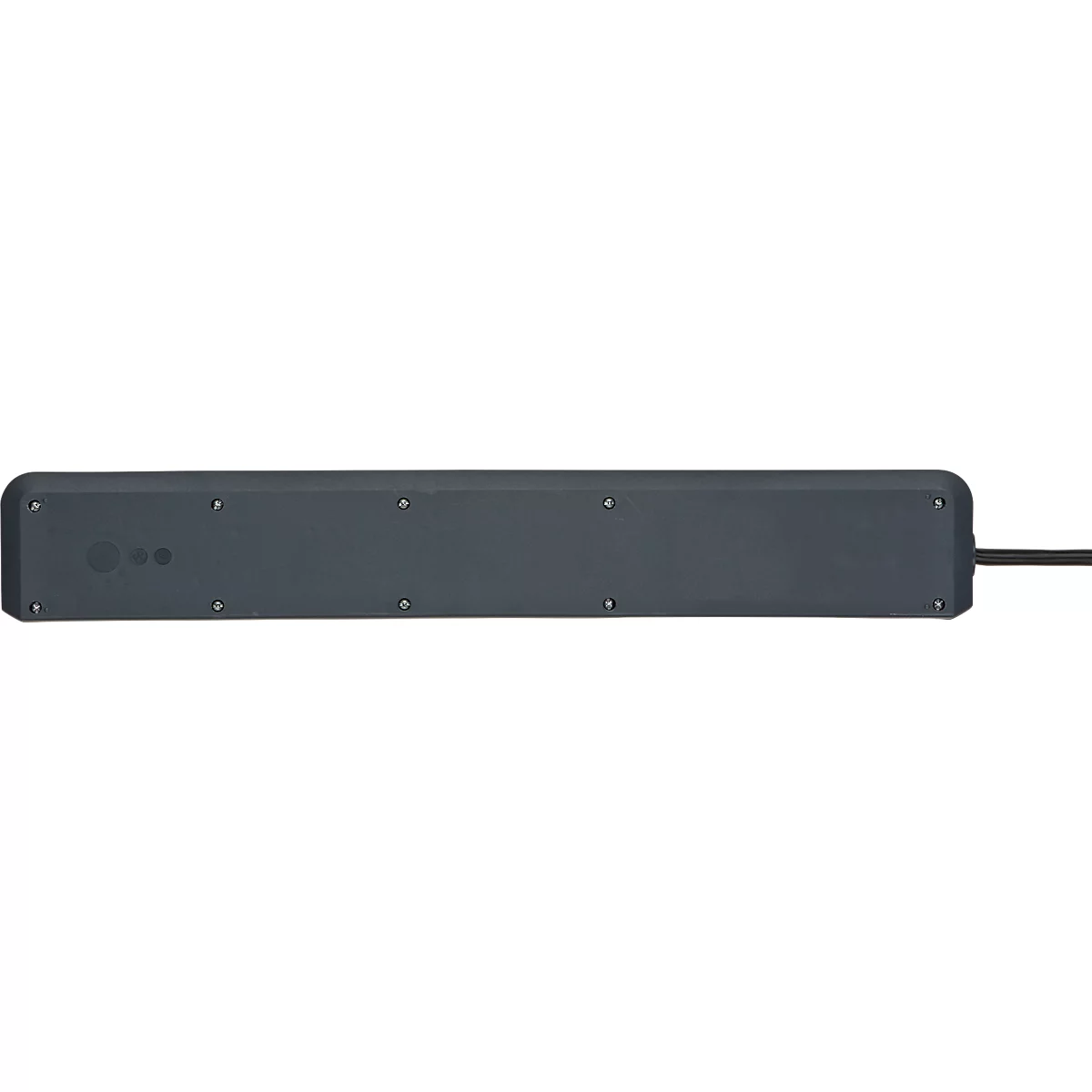 Brennenstuhl Secure-Tec 6-fach-Steckdosenleiste, Sicherheitsschalter, Automatik-Schaltsystem, Überspannungsschutz bis 19.500 A, 3 m Kabel, L 485 x B 65 x T 105 mm, anthrazit