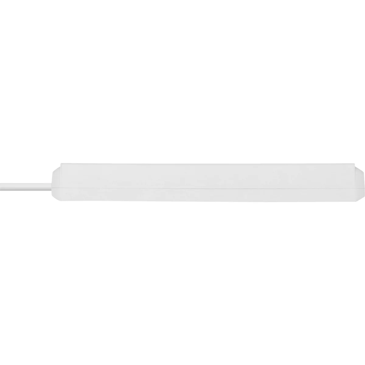 Weißes Kabel mit einem rechteckigen Anschluss.