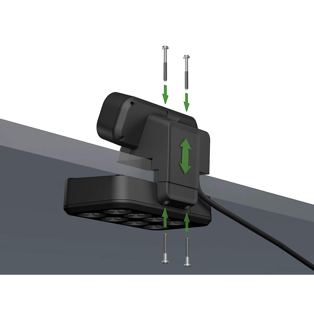 Rode cirkel met wit USB-oplader logo en USB-poort symbool.