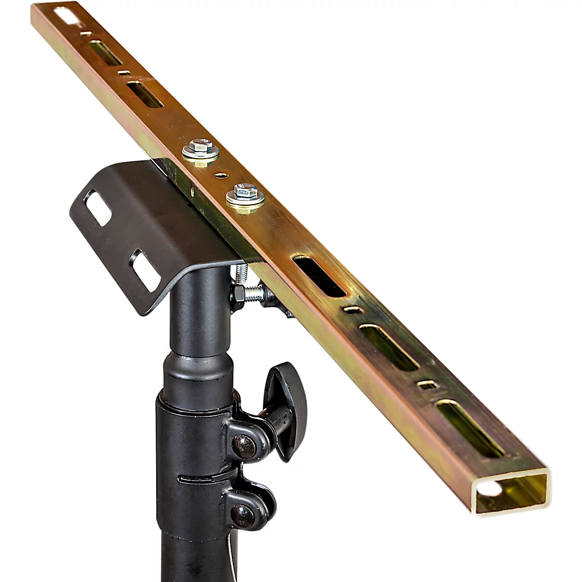 Brennenstuhl Trépied transversal CB 70, pour jusqu'à 2 projecteurs de chantier, profilé d'acier à 4 pans, galvanisé, L 687 x l 30 x H 150 mm, vis de fixation incluses