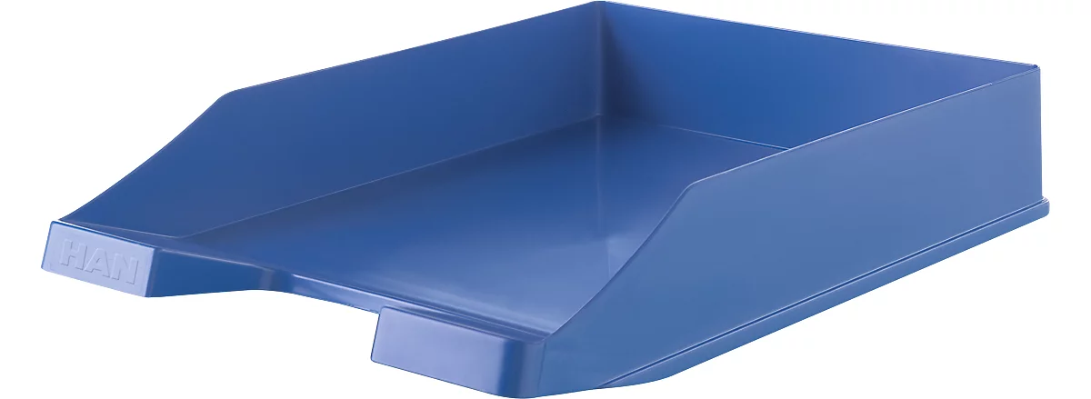 Briefablage KARMA, DIN A4/C4, Kunststoff, stapelbar, stabil, B 255 x T 348 x H 65 mm, blau