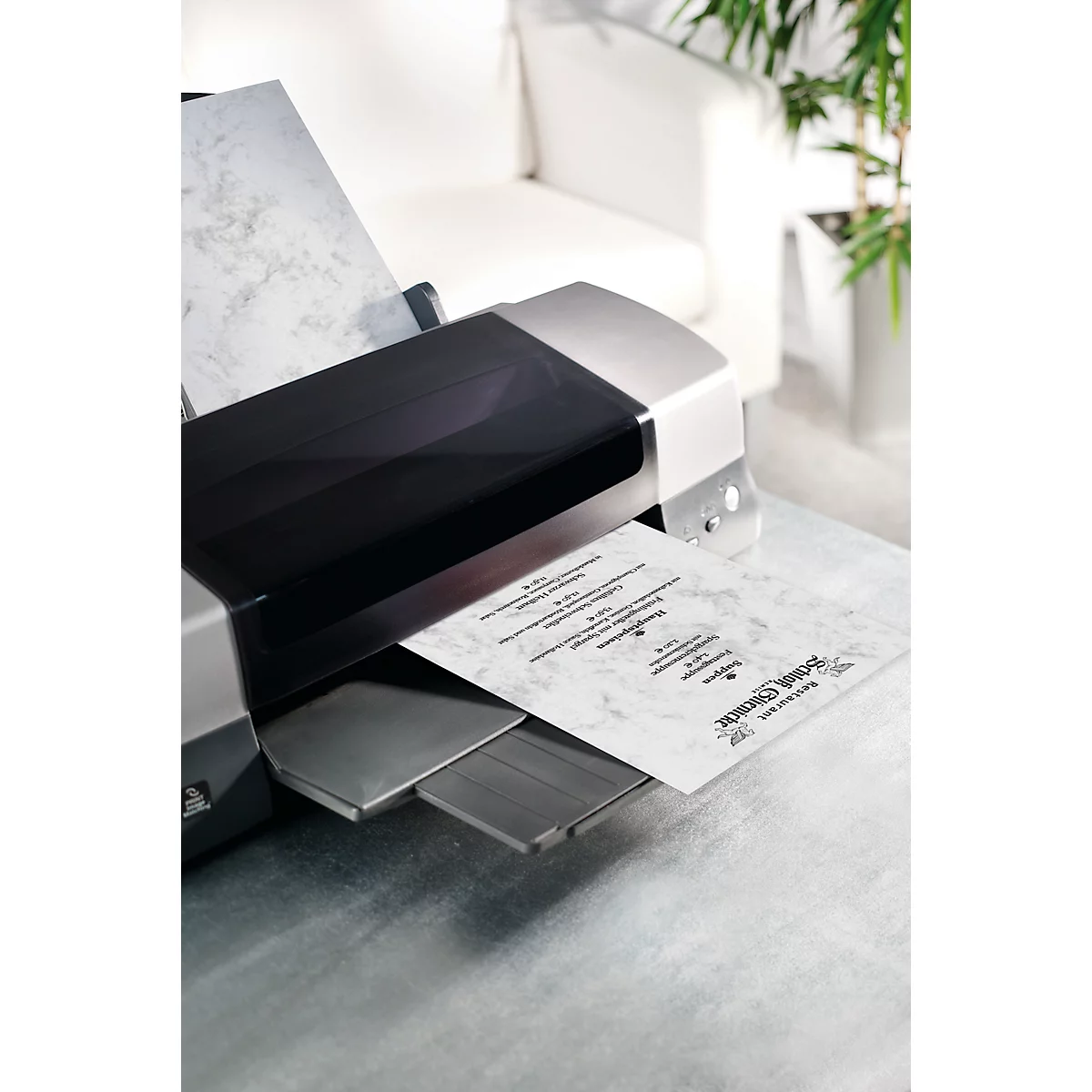 Briefbögen "Marmor", grau, 200 g, 50 Blatt