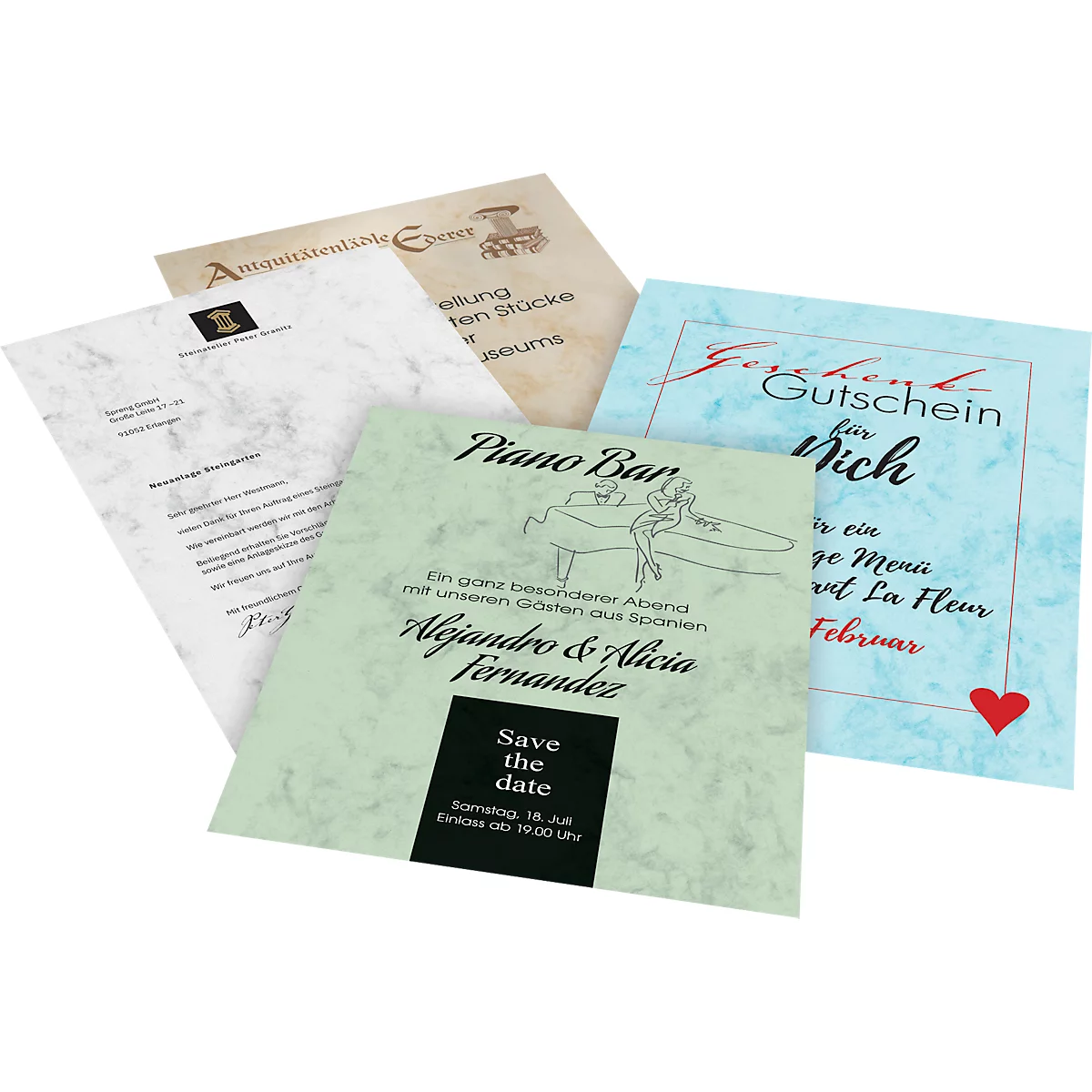 Briefpapier "Marmor"